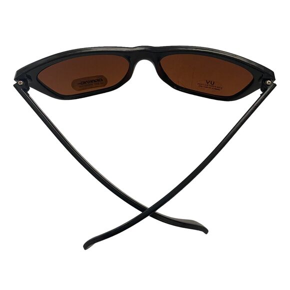 Classic  Mens Driving Sunglasses Black Plastic Frames Amber Lens USA Bonus Pair - Picture 5 of 13